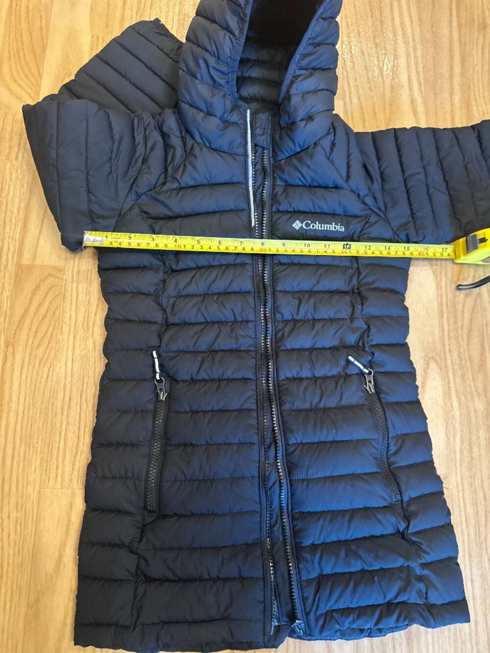 Columbia Girls Omni-Heat Black Long Hooded Puffer Coat XS - Picture 5 of 9
